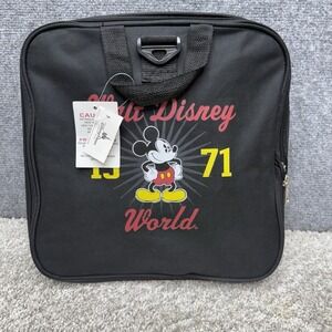 Walt Disney World 1971 Mickey Mouse Black Duffel Bag Gym Tote Collapsible